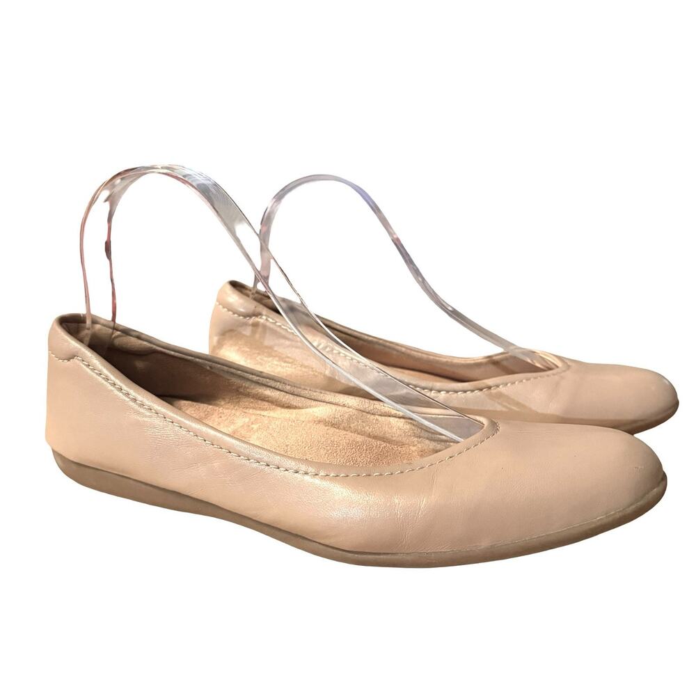 Naturalizer Vivienne Flat Womens Nude Beige Slip On Leather Loafers Shoes 9.5 M